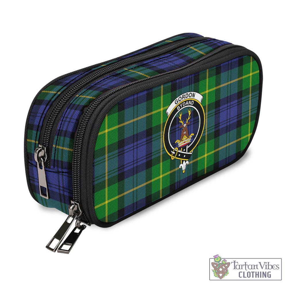 Tartan Vibes Clothing Gordon Modern Tartan Pen and Pencil Case with Family Crest