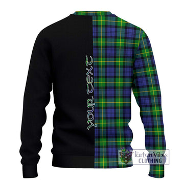 Gordon Modern Tartan Ugly Sweater with Family Crest and Half Of Me Style