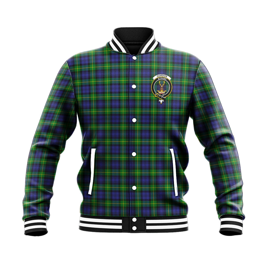 Gordon Modern Tartan Baseball Jacket with Family Crest - Tartan Vibes Clothing