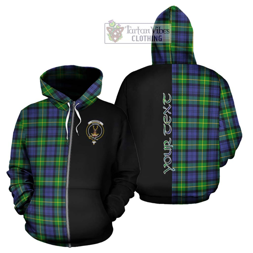 Gordon Modern Tartan Hoodie with Family Crest and Half Of Me Style - Tartanvibesclothing Shop