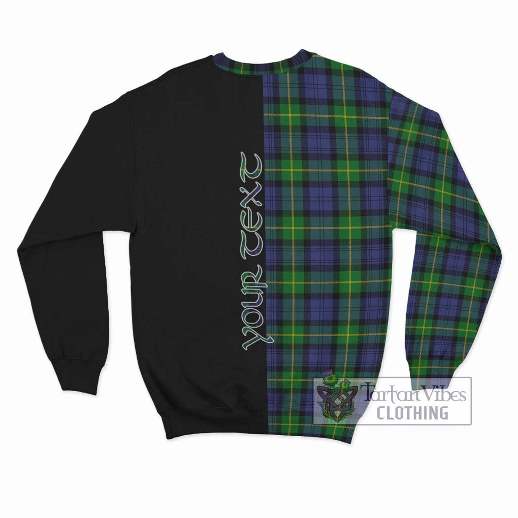 Gordon Modern Tartan Sweatshirt with Family Crest and Half Of Me Style - Tartanvibesclothing Shop