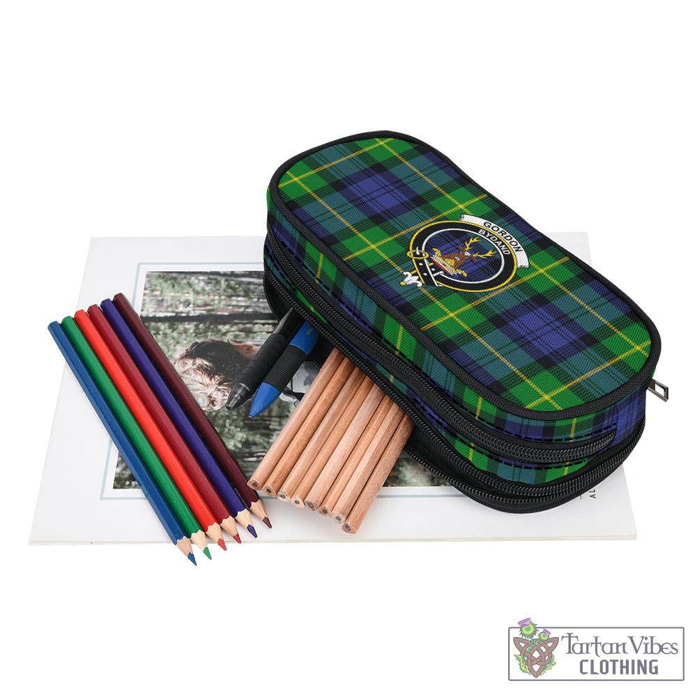 Tartan Vibes Clothing Gordon Modern Tartan Pen and Pencil Case with Family Crest