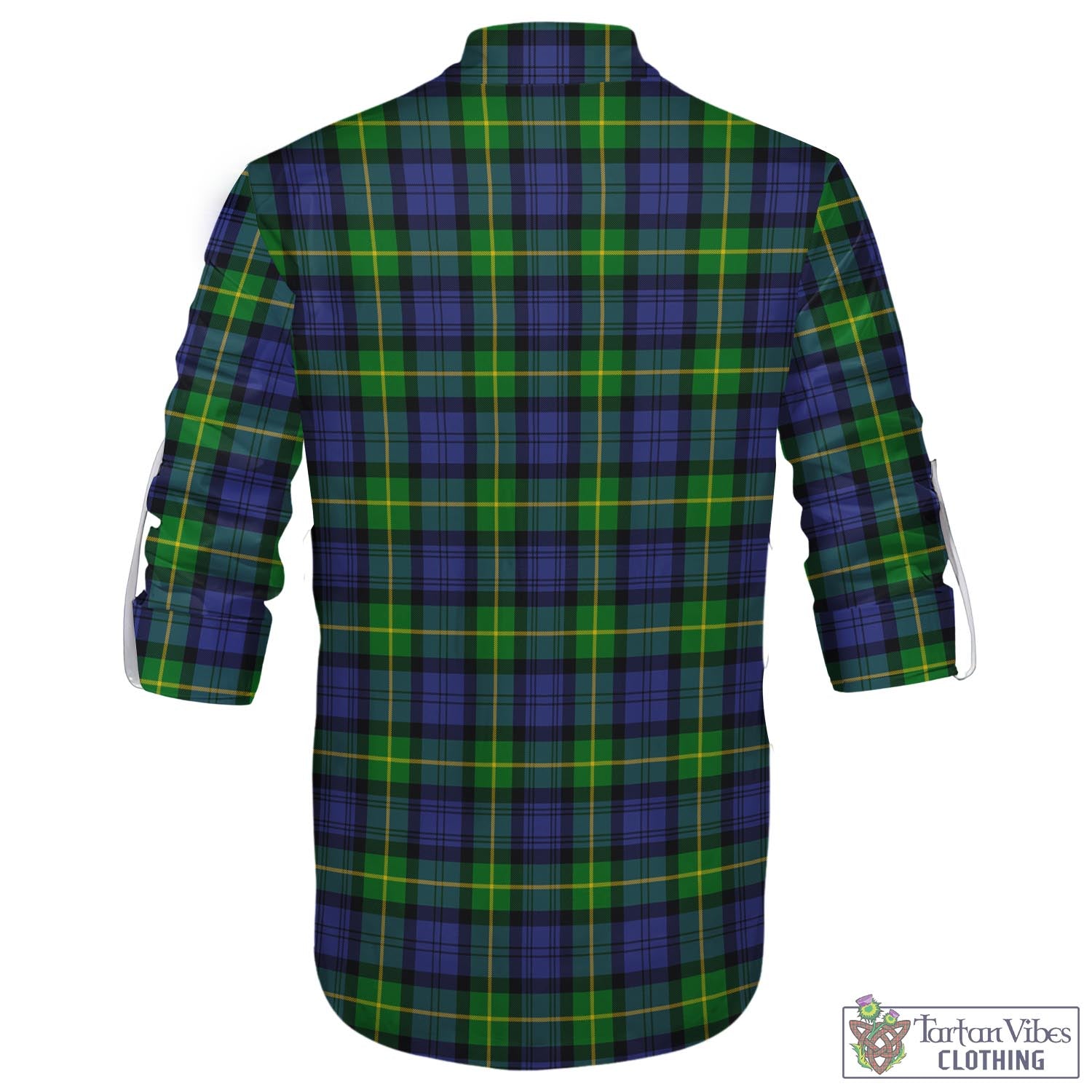 Tartan Vibes Clothing Gordon Modern Tartan Men's Scottish Traditional Jacobite Ghillie Kilt Shirt