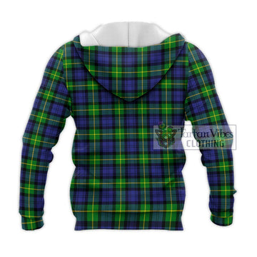 Gordon Modern Tartan Knitted Hoodie with Family Crest DNA In Me Style