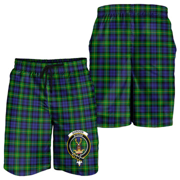 Gordon Modern Tartan Mens Shorts with Family Crest