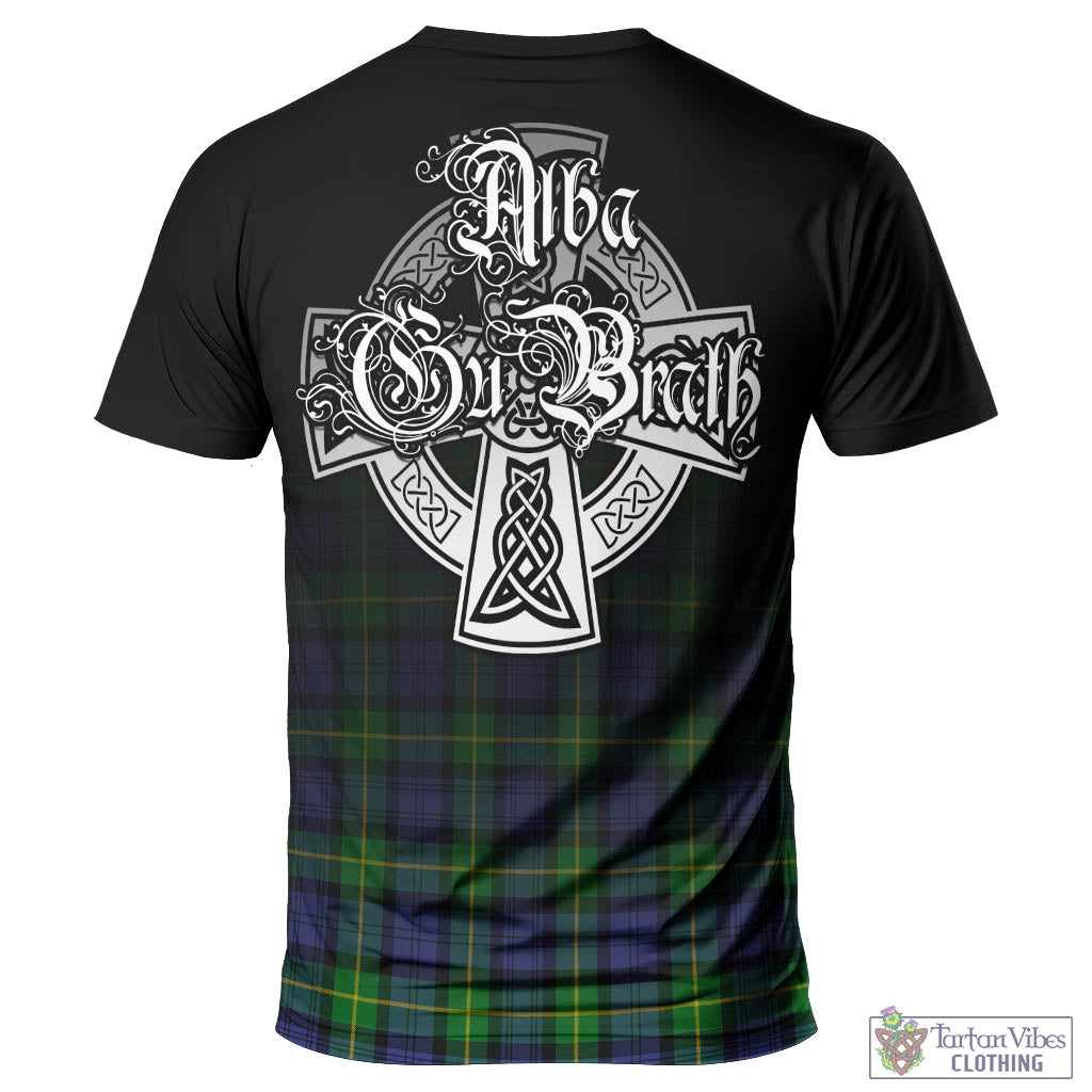 Tartan Vibes Clothing Gordon Modern Tartan T-Shirt Featuring Alba Gu Brath Family Crest Celtic Inspired