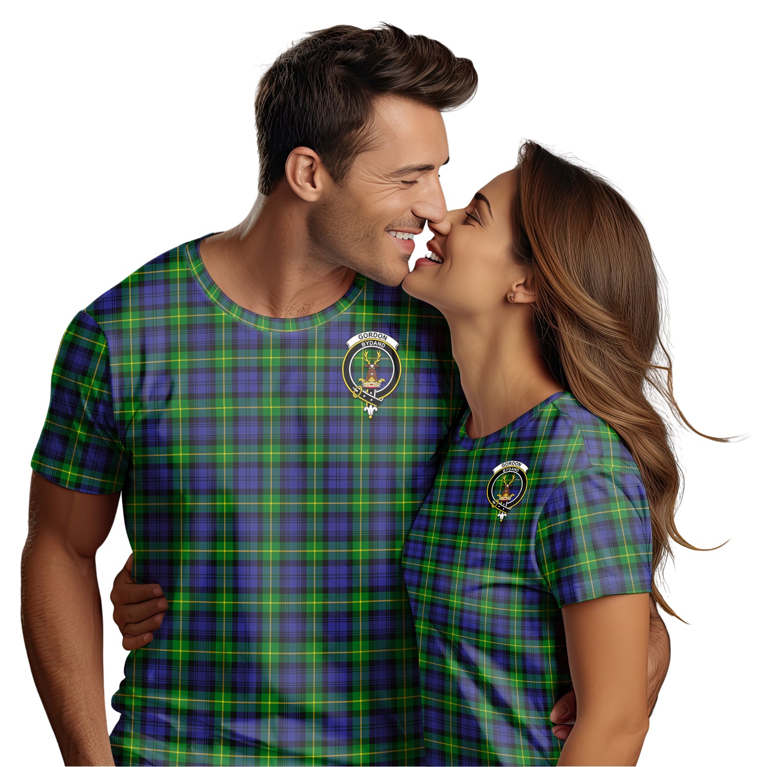 Gordon Modern Tartan T-Shirt with Family Crest - Tartan Vibes Clothing