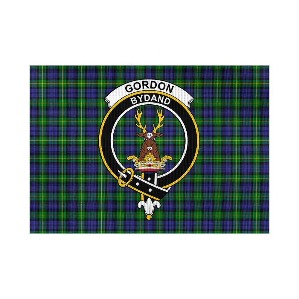 Gordon Modern Tartan Flag with Family Crest - Tartan Vibes Clothing