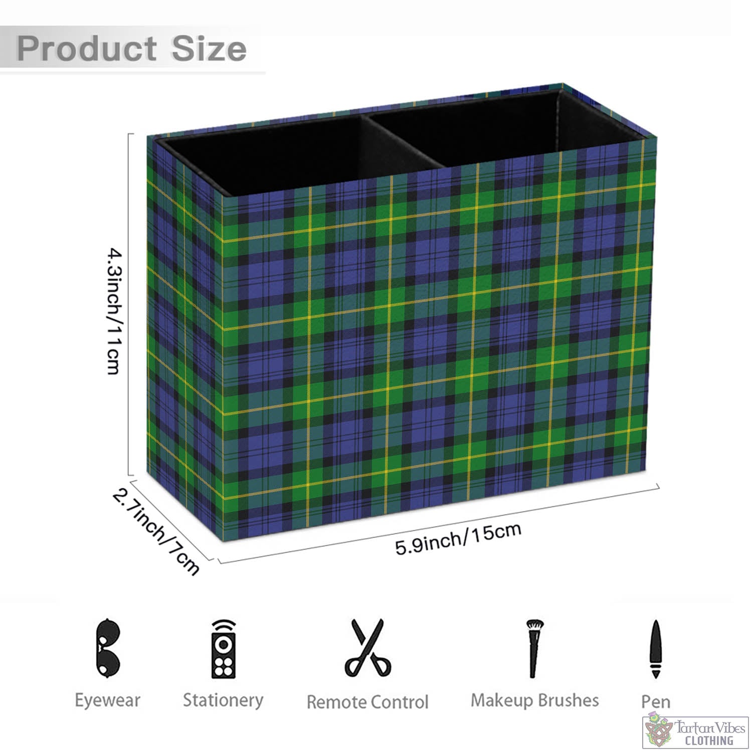 Tartan Vibes Clothing Gordon Modern Tartan Pen Holder