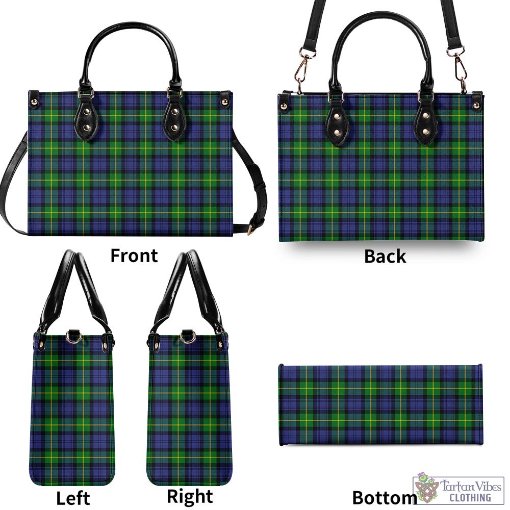 Tartan Vibes Clothing Gordon Modern Tartan Luxury Leather Handbags