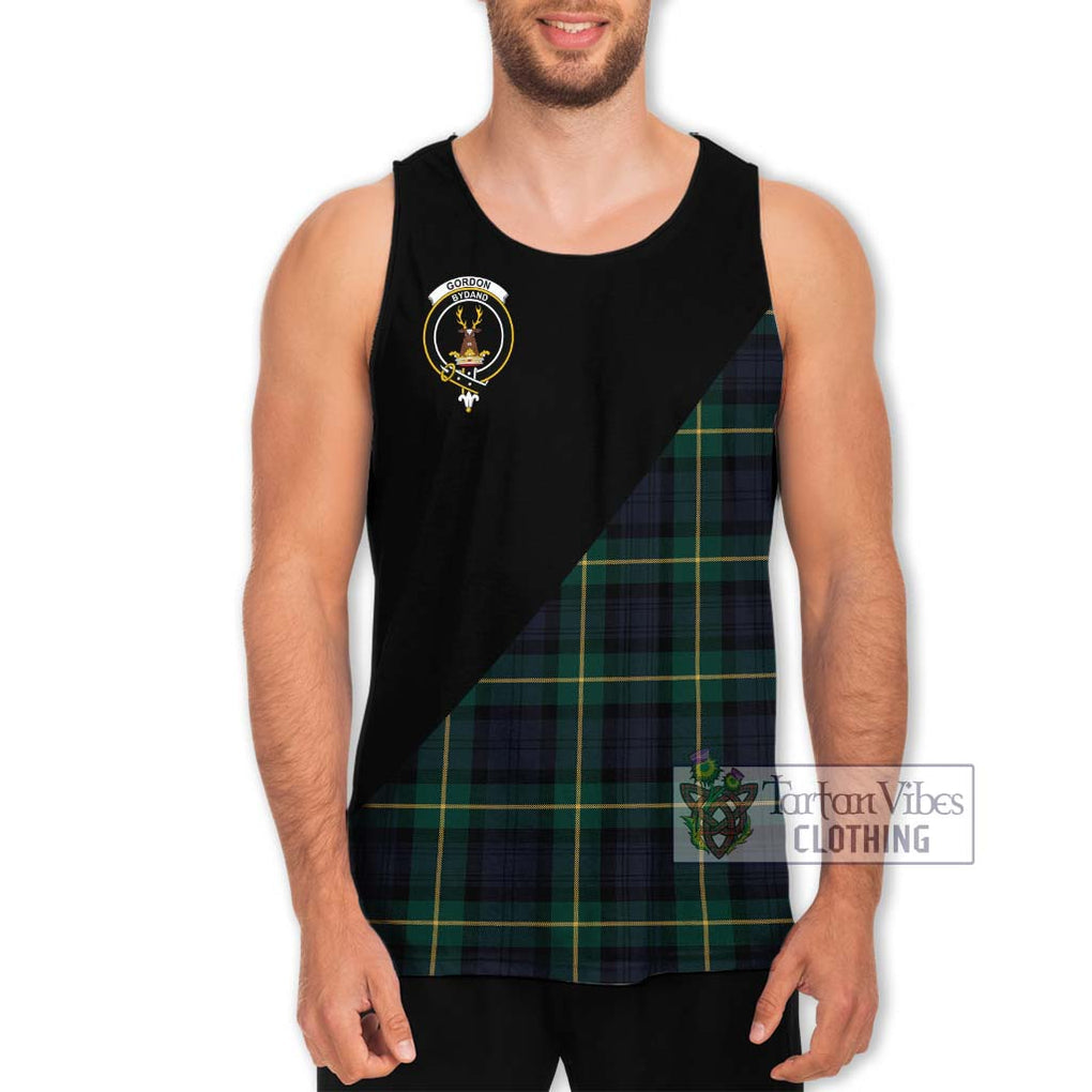 Gordon Old Tartan Men's Tank Top with Family Crest and Military Logo Style Men - Tartanvibesclothing Shop