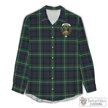 Gordon Old Tartan Women's Casual Shirt with Family Crest