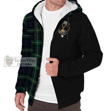 Gordon Old Tartan Sherpa Hoodie with Family Crest and Half Of Me Style