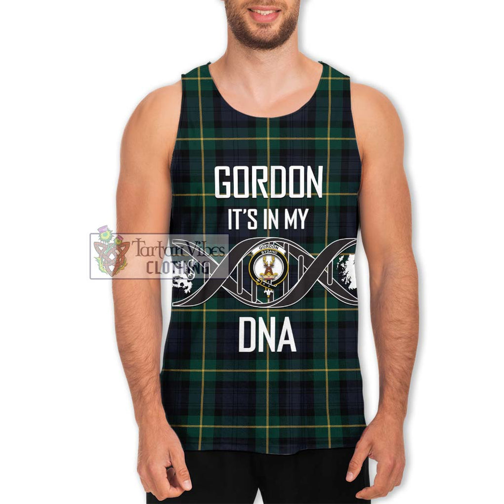 Gordon Old Tartan Men's Tank Top with Family Crest DNA In Me Style Men - Tartanvibesclothing Shop