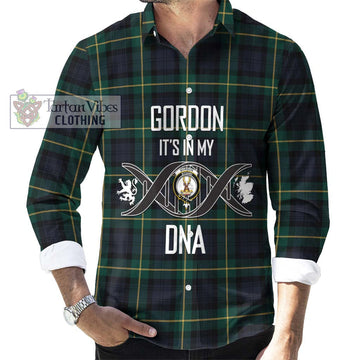 Gordon Old Tartan Long Sleeve Button Shirt with Family Crest DNA In Me Style