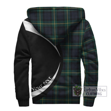 Gordon Old Tartan Sherpa Hoodie with Family Crest Circle Style