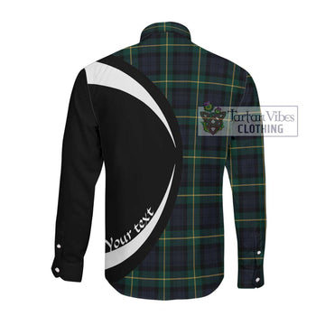 Gordon Old Tartan Long Sleeve Button Up with Family Crest Circle Style