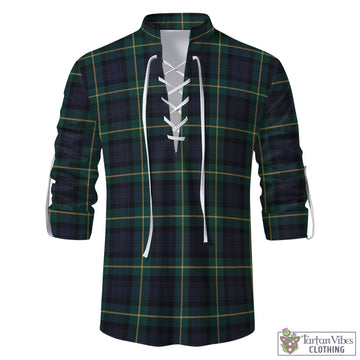 Gordon Old Tartan Men's Scottish Traditional Jacobite Ghillie Kilt Shirt