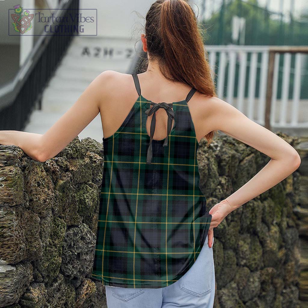 Tartan Vibes Clothing Gordon Old Tartan Loose Halter Neck Camisole