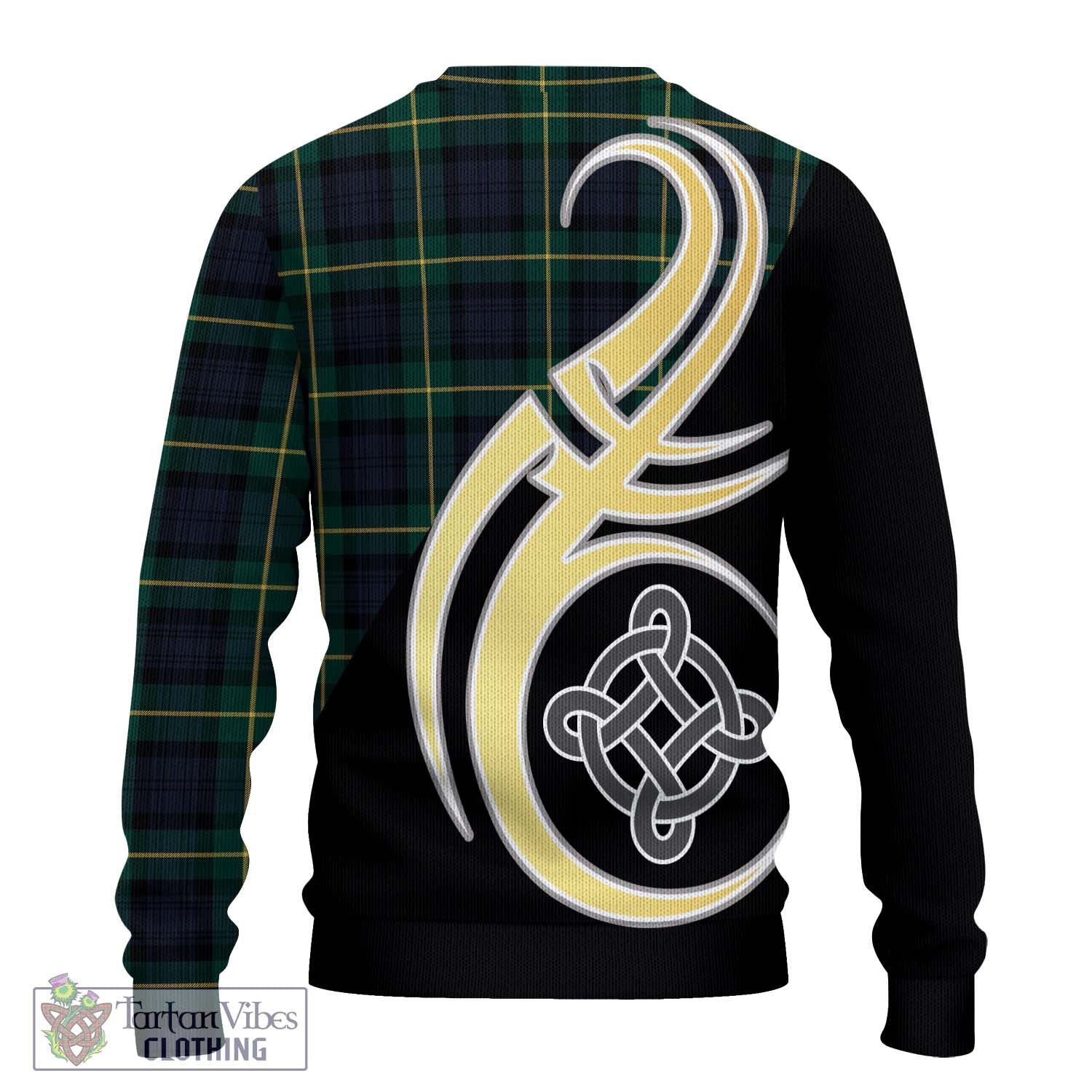 Gordon Old Tartan Knitted Sweater with Family Crest and Celtic Symbol Style - Tartan Vibes Clothing