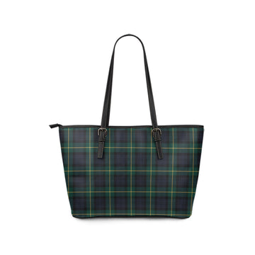 Gordon Old Tartan Leather Tote Bag