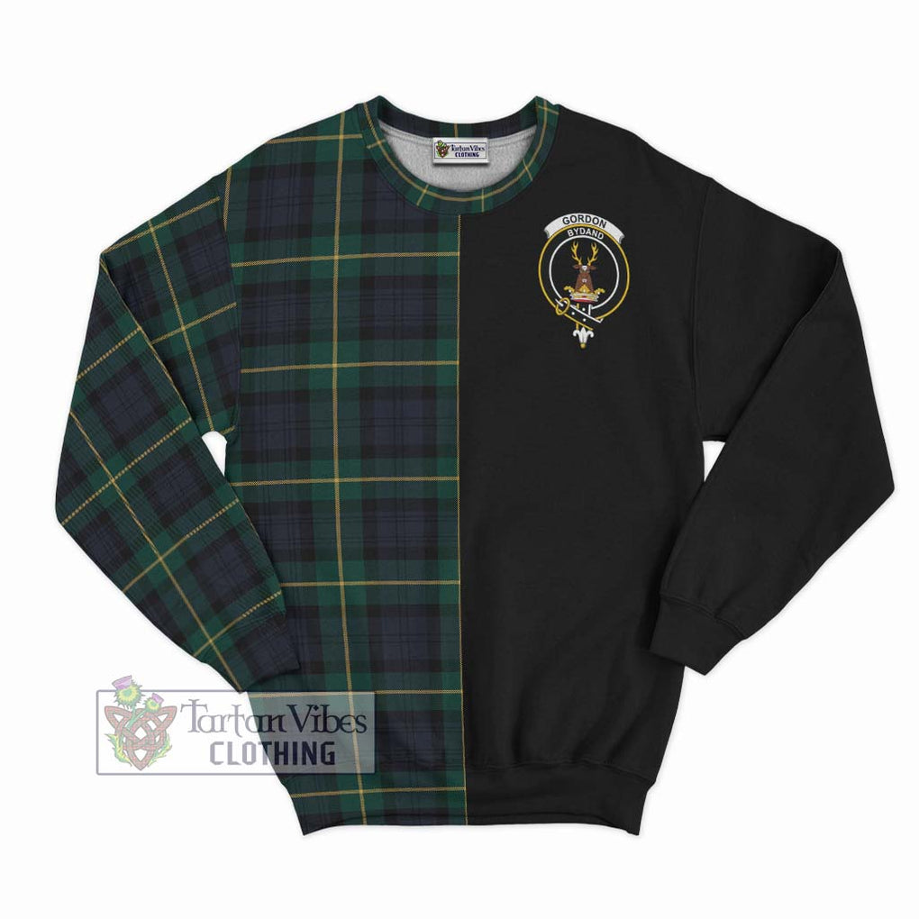 Gordon Old Tartan Sweatshirt with Family Crest and Half Of Me Style - Tartanvibesclothing Shop