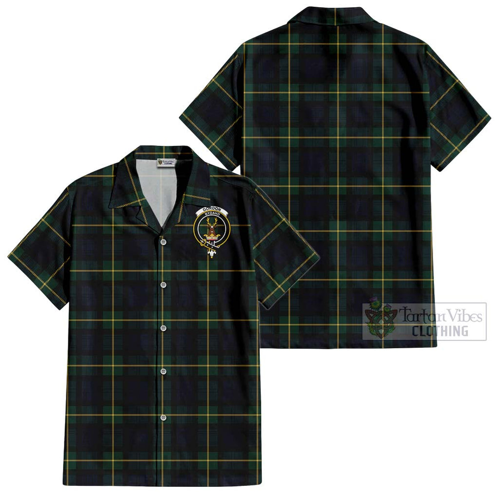 Gordon Old Tartan Cotton Hawaiian Shirt with Family Crest Kid - Tartan Vibes Clothing