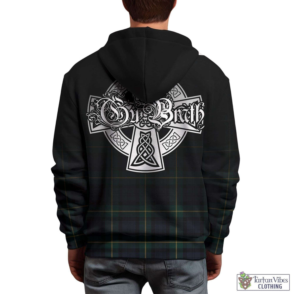 Tartan Vibes Clothing Gordon Old Tartan Hoodie Featuring Alba Gu Brath Family Crest Celtic Inspired