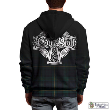 Gordon Old Tartan Hoodie Featuring Alba Gu Brath Family Crest Celtic Inspired