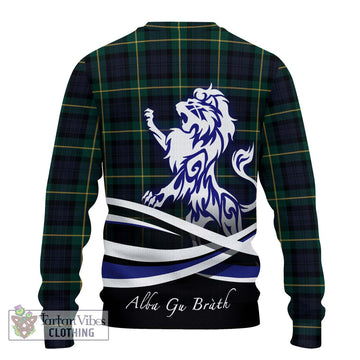 Gordon Old Tartan Ugly Sweater with Alba Gu Brath Regal Lion Emblem