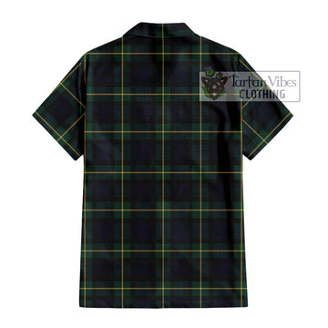 Gordon Old Tartan Short Sleeve Button Shirt with Family Crest DNA In Me Style