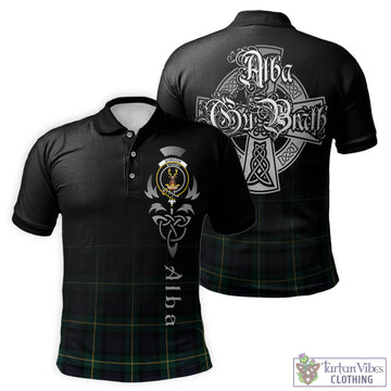 Gordon Old Tartan Polo Shirt Featuring Alba Gu Brath Family Crest Celtic Inspired