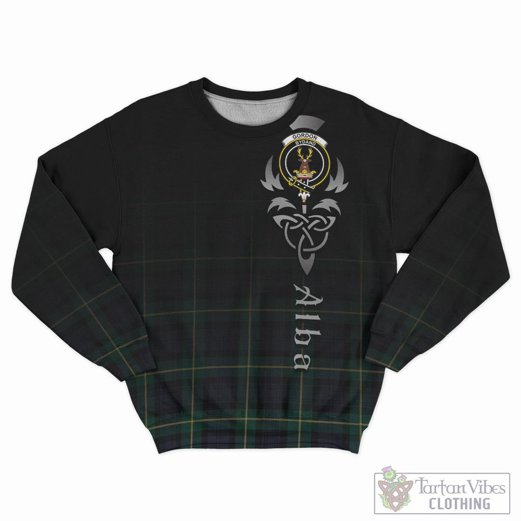 Tartan Vibes Clothing Gordon Old Tartan Sweatshirt Featuring Alba Gu Brath Family Crest Celtic Inspired