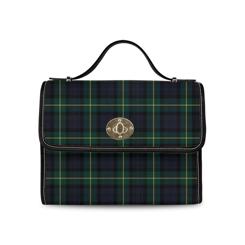 Tartan Vibes Clothing Gordon Old Tartan Leather Strap Waterproof Canvas Bag