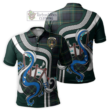 Gordon Old Tartan Polo Shirt with Epic Bagpipe Style