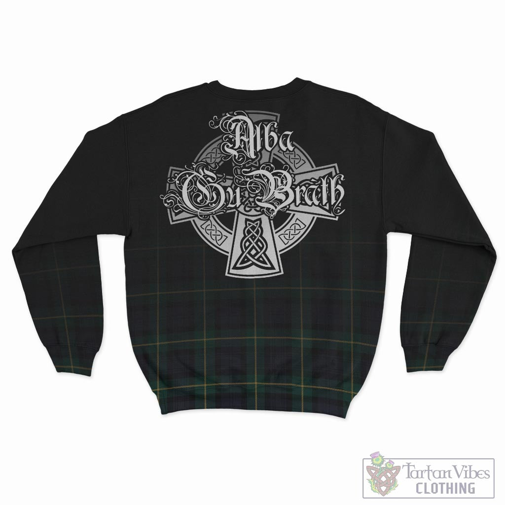 Tartan Vibes Clothing Gordon Old Tartan Sweatshirt Featuring Alba Gu Brath Family Crest Celtic Inspired