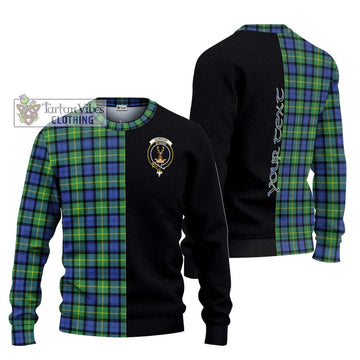 Gordon Old Ancient Tartan Ugly Sweater with Family Crest and Half Of Me Style