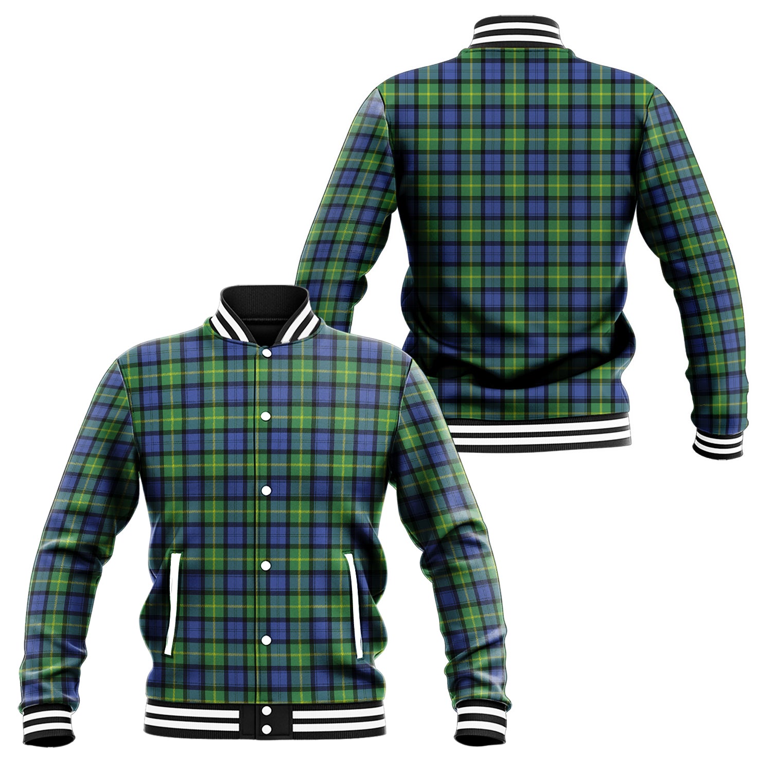 Gordon Old Ancient Tartan Baseball Jacket Unisex - Tartan Vibes Clothing