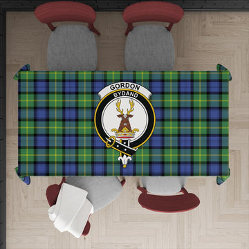 Gordon Old Ancient Tartan Tablecloth with Family Crest