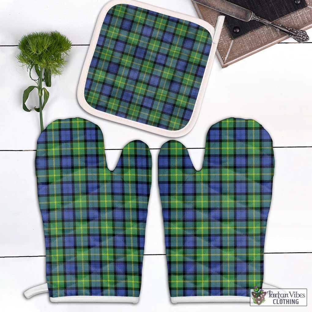 Gordon Old Ancient Tartan Combo Oven Mitt & Pot-Holder Combo 1 Oven Mitt & 1 Pot-Holder White - Tartan Vibes Clothing