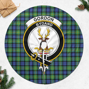 Gordon Old Ancient Tartan Christmas Tree Skirt with Family Crest