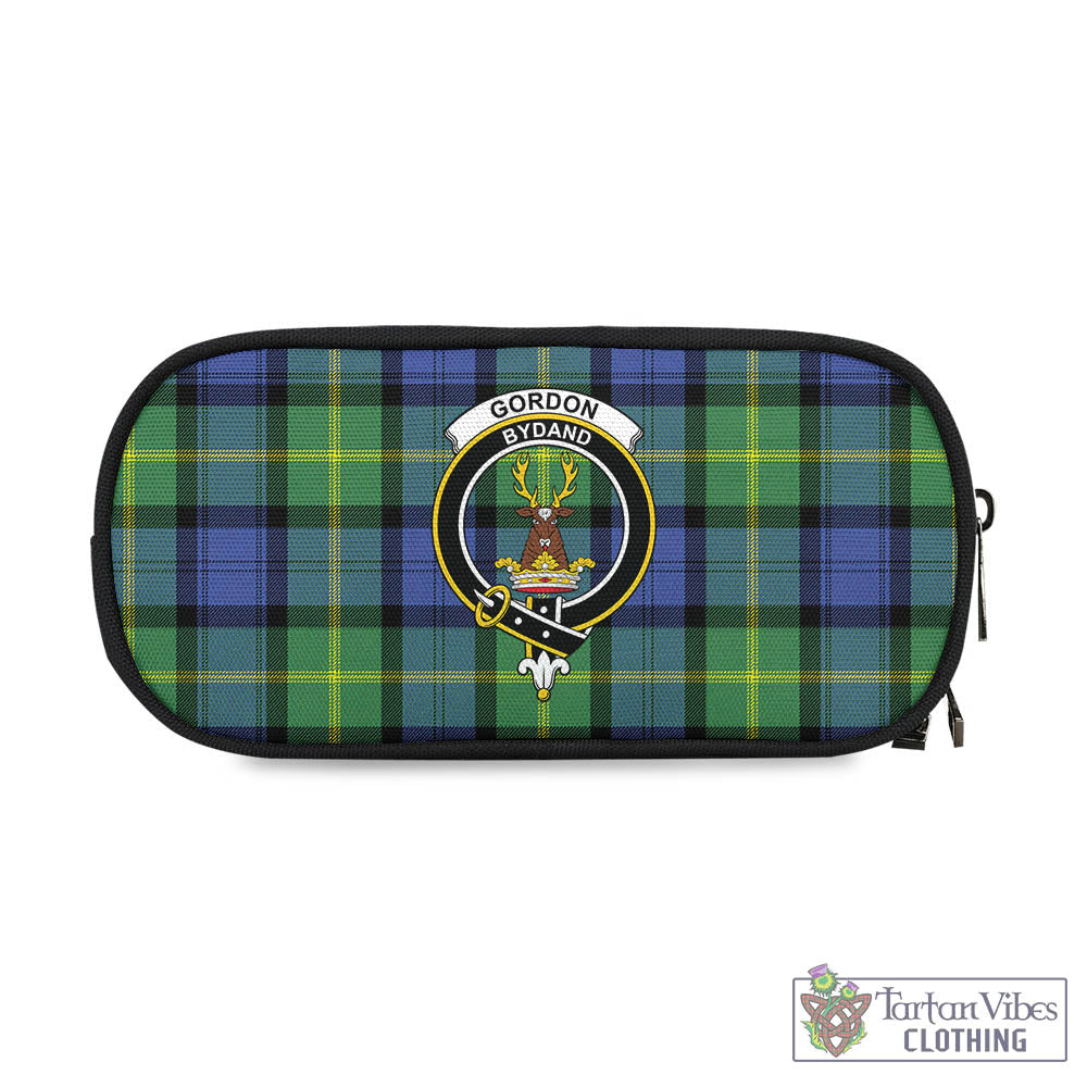 Tartan Vibes Clothing Gordon Old Ancient Tartan Pen and Pencil Case with Family Crest