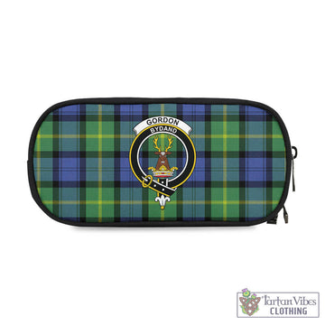 Gordon Old Ancient Tartan Pen and Pencil Case with Family Crest