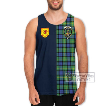 Gordon Old Ancient Tartan Men's Tank Top Alba with Scottish Lion Royal Arm Half Style