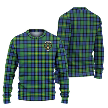 Gordon Old Ancient Tartan Ugly Sweater with Family Crest