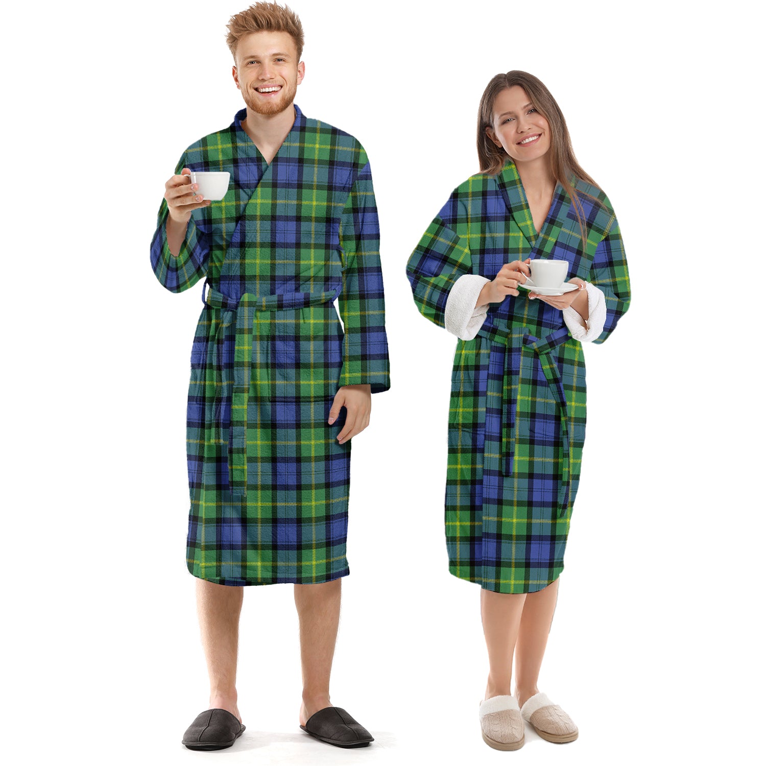 Gordon Old Ancient Tartan Bathrobe Unisex S - Tartan Vibes Clothing