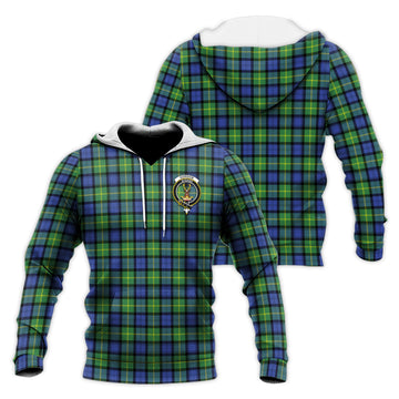 Gordon Old Ancient Tartan Knitted Hoodie with Family Crest