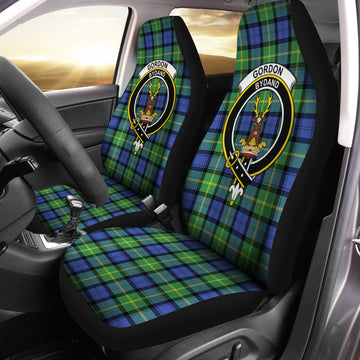 Gordon Old Ancient Tartan Car Seat Cover with Family Crest