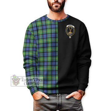 Gordon Old Ancient Tartan Sweatshirt with Family Crest and Half Of Me Style