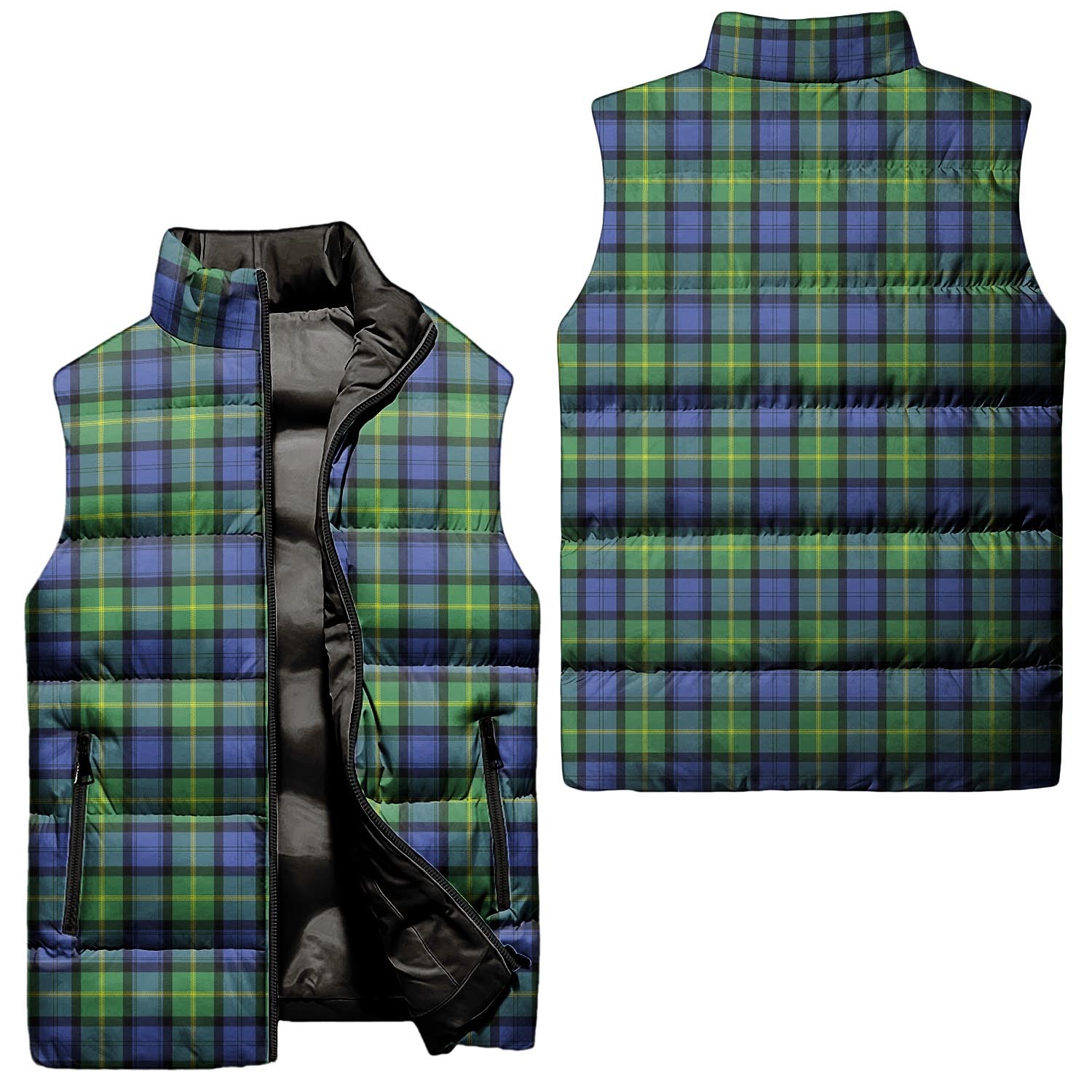 Gordon Old Ancient Tartan Sleeveless Puffer Jacket Unisex - Tartanvibesclothing